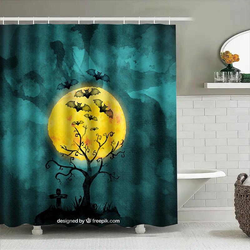 Tuniu Spooky Halloween Bat Tree Shower Curtain Dark Blue Night Decor Scary Art Print For Bathroom Bedroom W60H190(CM)-1 Pcs
Tuniu Spooky Halloween Bat Tree Shower Curtain Dark Blue Night Decor Scary Art Print For Bathroom Bedroom W60H190(CM)-1 Pcs