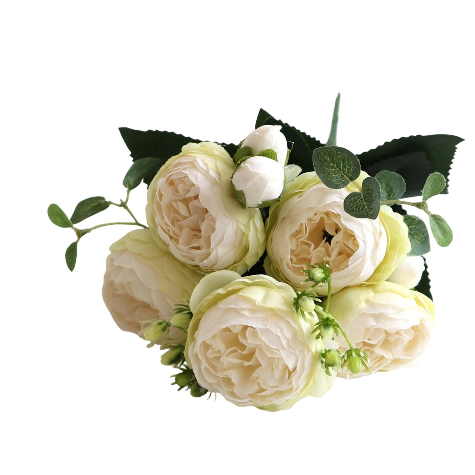 Artificial Peony Bouquet Silk Flower Arrangement with Realistic Foliage for Home Office Wedding Party Decoration One Size зелений
Artificial Peony Bouquet Silk Flower Arrangement with Realistic Foliage for Home Office Wedding Party Decoration One Size зелений