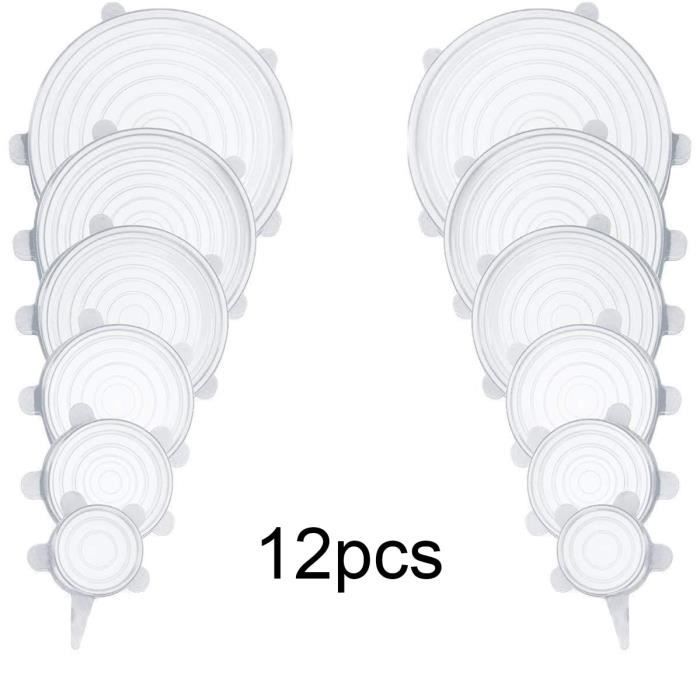 Ustensiles de cuisine Couvercles,Couvercle extensible en silicone réutilisable,lot de 6 ou 12 pièces,tailles - Type 12Pcs White #C
Ustensiles de cuisine Couvercles,Couvercle extensible en silicone réutilisable,lot de 6 ou 12 pièces,tailles - Type 12Pcs White #C