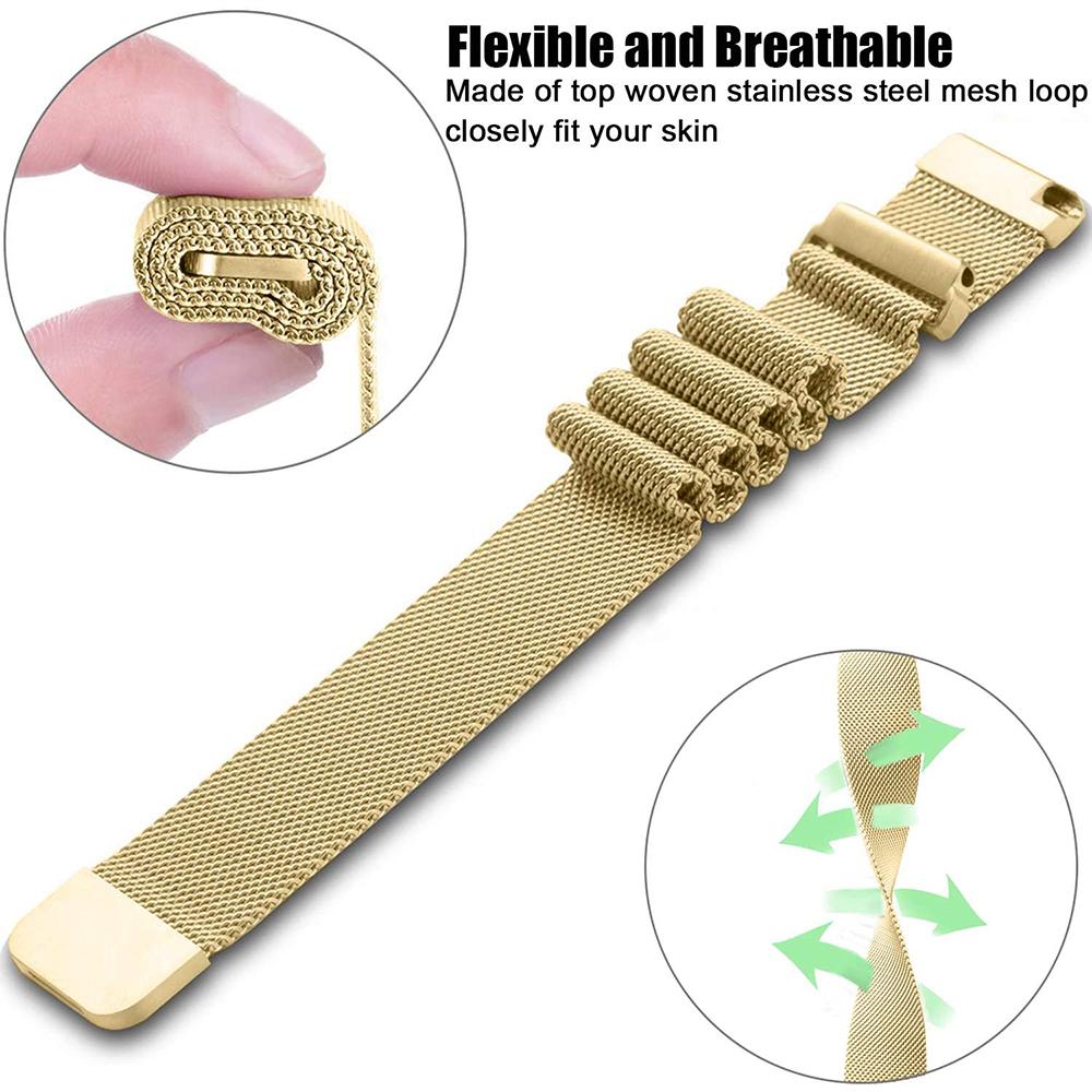 For Garmin Forerunner 245 Music/Forerunner 645 Music Strong Magnet Milanese Mesh Stainless Steel Replacement Strap Smart Watch Band (20mm) Gold
For Garmin Forerunner 245 Music/Forerunner 645 Music Strong Magnet Milanese Mesh Stainless Steel Replacement Strap Smart Watch Band (20mm) Gold