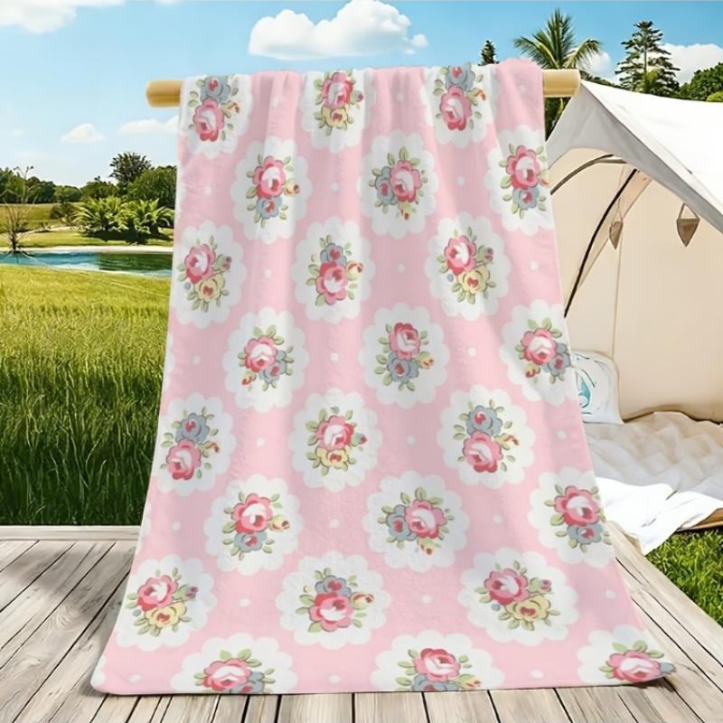 2D Flat - 1pc Pink Floral Pattern Microfiber Beach Towel | Soft, Non-shedding, Easy to Clean, Durable, Ideal for Gym, Travel W30*H60(CM)
2D Flat - 1pc Pink Floral Pattern Microfiber Beach Towel | Soft, Non-shedding, Easy to Clean, Durable, Ideal for Gym, Travel W30*H60(CM)