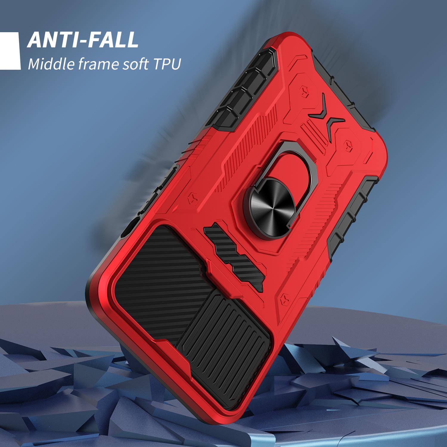 Ring Kickstand PC+TPU Hybrid Phone Case for iPhone 12 6.1 inch/12 Pro 6.1 inch,Tempered Glass Film Full Protection Cover Red
Ring Kickstand PC+TPU Hybrid Phone Case for iPhone 12 6.1 inch/12 Pro 6.1 inch,Tempered Glass Film Full Protection Cover Red