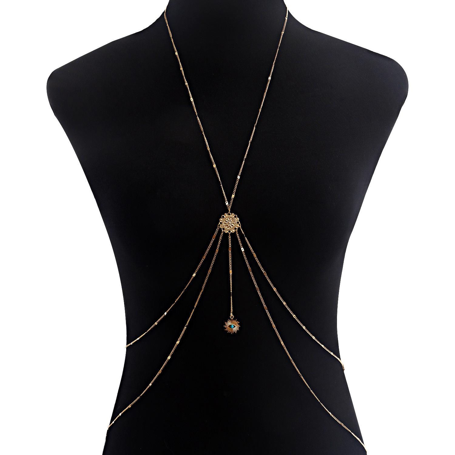 European and American sexy chain nightclub necklace integrated body chain, eye fringed hottie chest chain women s bikini waist chain золотий
European and American sexy chain nightclub necklace integrated body chain, eye fringed hottie chest chain women s bikini waist chain золотий