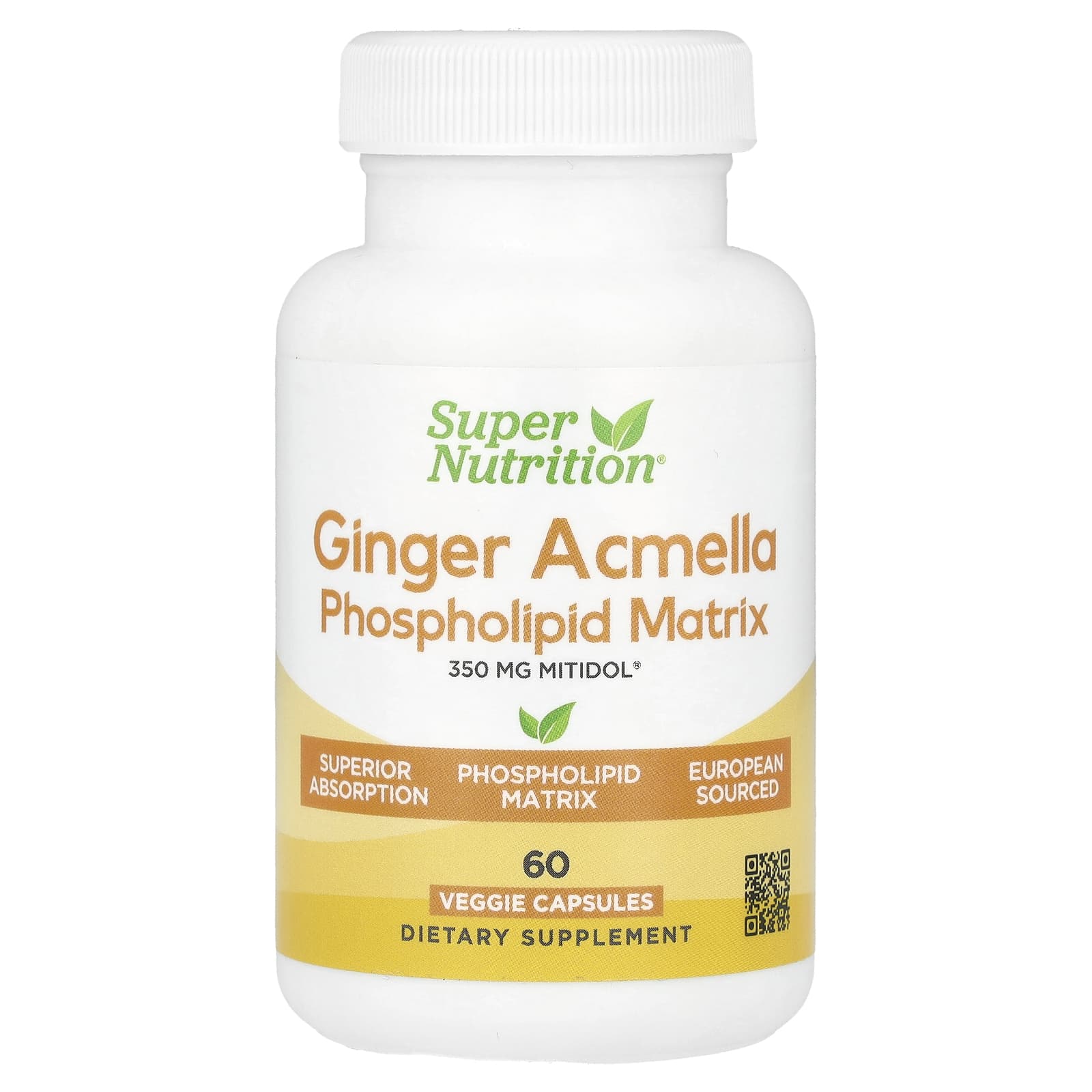 Ginger Acmela Phospholipid Matrix, Contains Ginger Extract and Acmela Extract, 60 Veggie Capsules
Ginger Acmela Phospholipid Matrix, Contains Ginger Extract and Acmela Extract, 60 Veggie Capsules