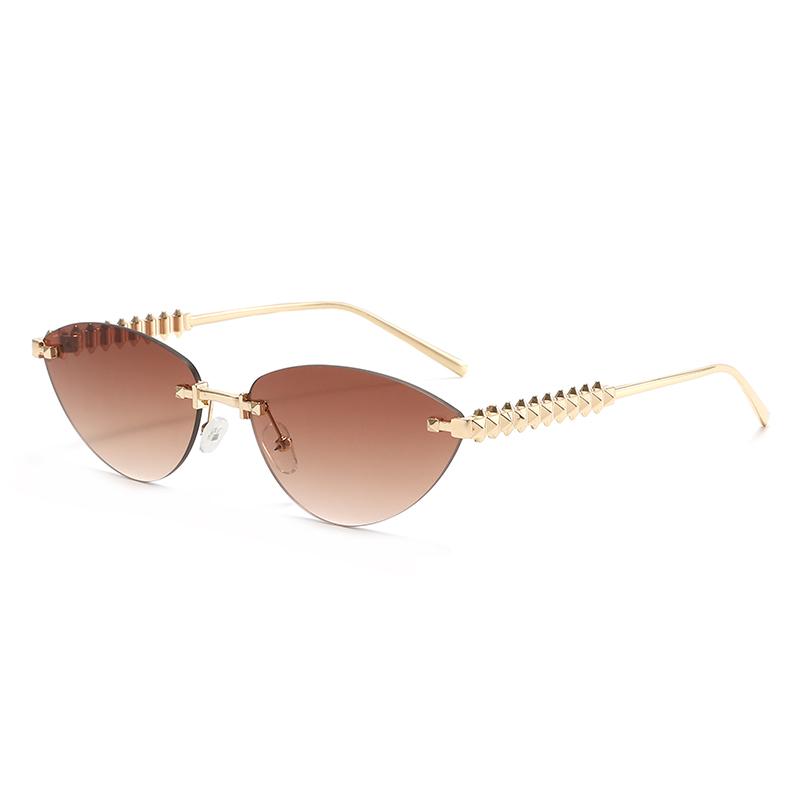 Fashionable Trendy Rimless Cat Eye Metal Sunglasses ladies Small Frame Luxury Rivet Sun Glasses Shades Female Elegant Unique Eyewear
Fashionable Trendy Rimless Cat Eye Metal Sunglasses ladies Small Frame Luxury Rivet Sun Glasses Shades Female Elegant Unique Eyewear