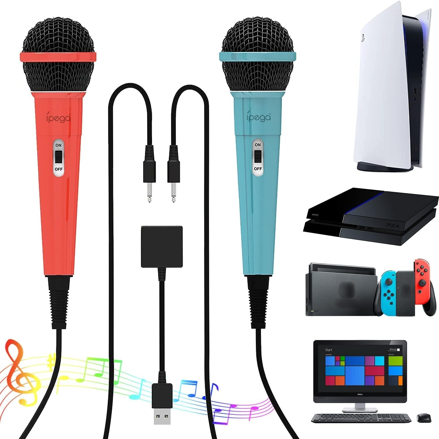 Karaoke Microphone for 2 Switch Wired Microphone Allows 2 People to Sing at the Same Time Karaoke Microphone for High Sound Collection Power Gaming
Karaoke Microphone for 2 Switch Wired Microphone Allows 2 People to Sing at the Same Time Karaoke Microphone for High Sound Collection Power Gaming