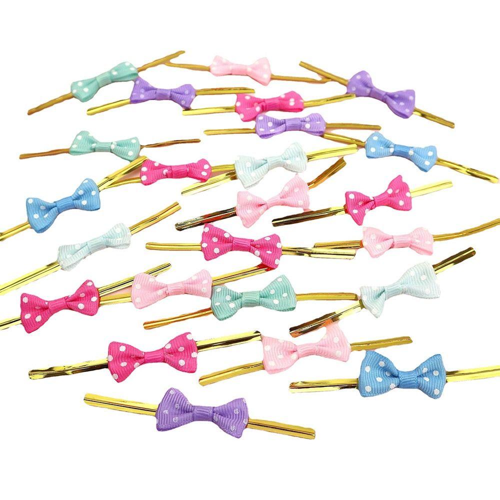 Bags Bowknot Fixed Ties Bow Wrapping Golded Wire Binding Wire Packing Bag Bow Tie DIY Bow Ties 100Pcs/set
Bags Bowknot Fixed Ties Bow Wrapping Golded Wire Binding Wire Packing Bag Bow Tie DIY Bow Ties 100Pcs/set