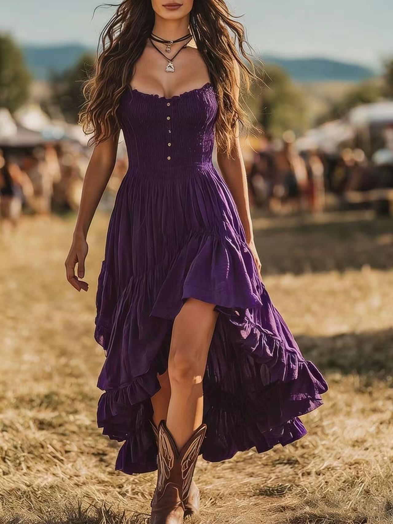 2026 Spring/Summer Elegant Ruched Bust Cinched Waist Strapless Ruffle Skirt XXL фіолетовий
2026 Spring/Summer Elegant Ruched Bust Cinched Waist Strapless Ruffle Skirt XXL фіолетовий