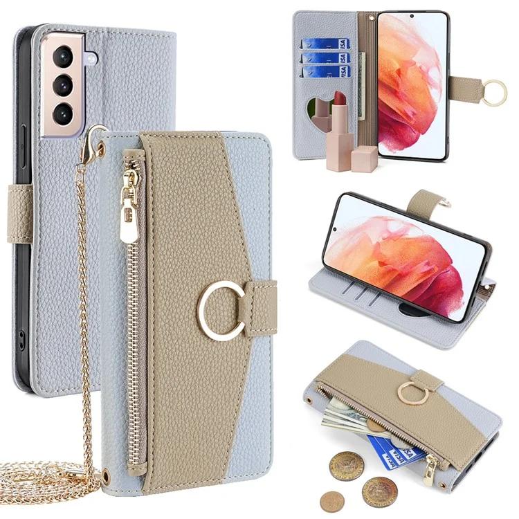 Для Samsung Galaxy S21 4G / 5G Crossbody Case на молнии Карманный чехол для зеркала для макияжа Чехол для телефона
Для Samsung Galaxy S21 4G / 5G Crossbody Case на молнии Карманный чехол для зеркала для макияжа Чехол для телефона