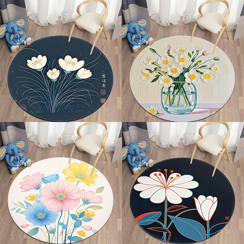 Nordic Modern Floral Round Soft Plant Rug Living Room Door Mat Balcony Bohemian Bedroom Floor Mat 40-40cm
Nordic Modern Floral Round Soft Plant Rug Living Room Door Mat Balcony Bohemian Bedroom Floor Mat 40-40cm