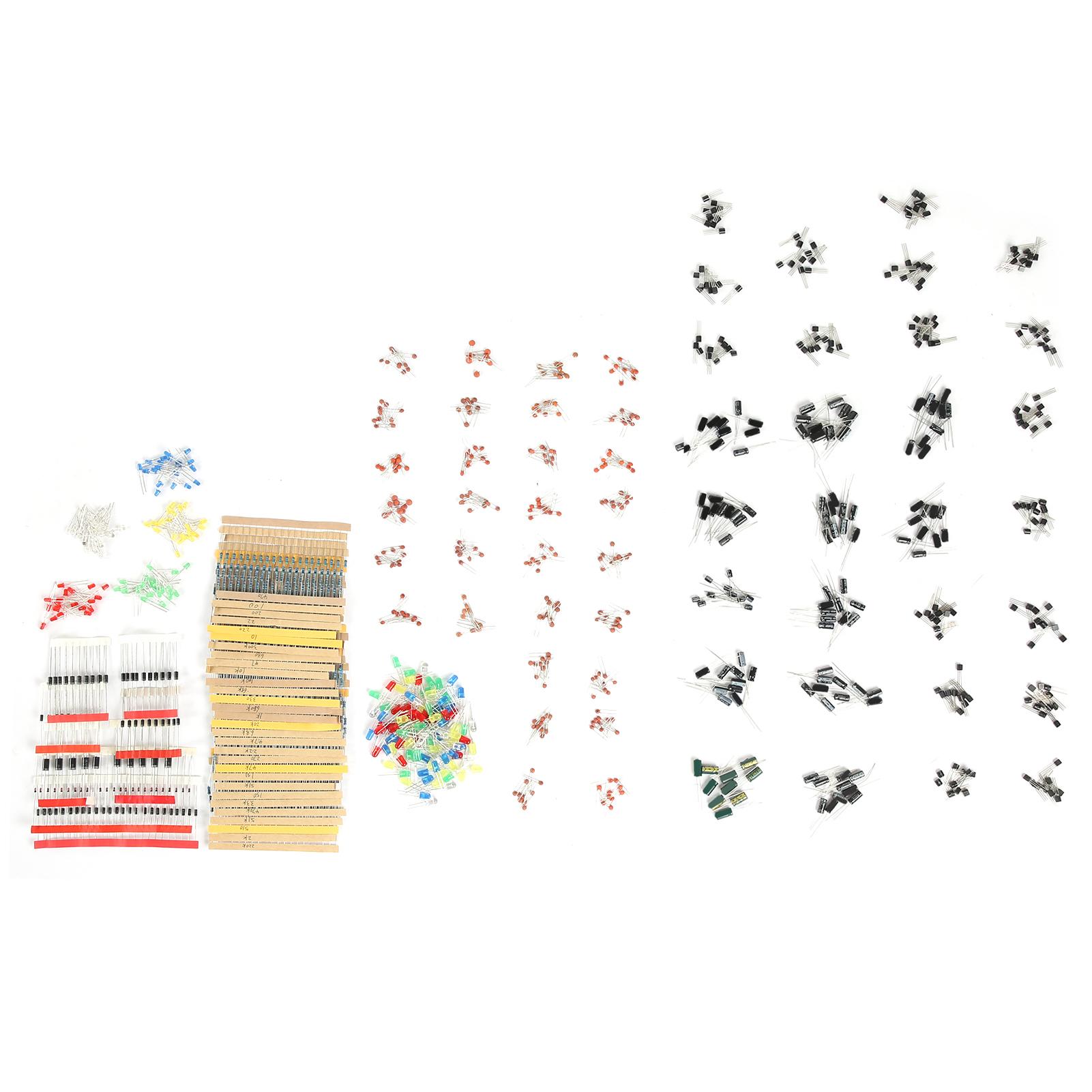 Super Electronic Component Kit 7 Values Set Resistor Diode Capacitor 3mm 5mm LED Audion
Super Electronic Component Kit 7 Values Set Resistor Diode Capacitor 3mm 5mm LED Audion