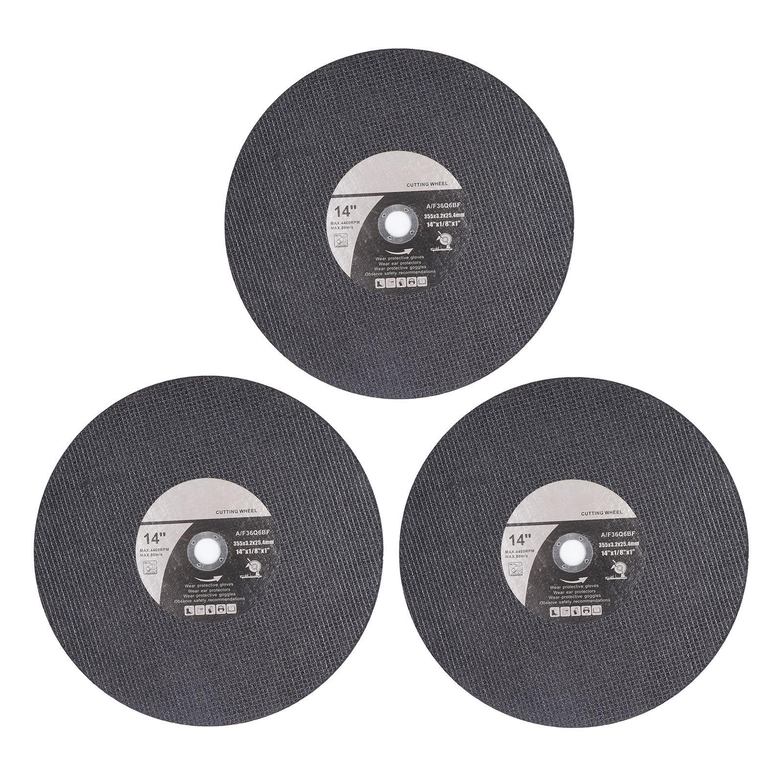 3Pcs Cutting Wheel Emery Cutting Disc 355mm OD 25.4mm ID Cut Saw Blade for Angle Grinder
3Pcs Cutting Wheel Emery Cutting Disc 355mm OD 25.4mm ID Cut Saw Blade for Angle Grinder
