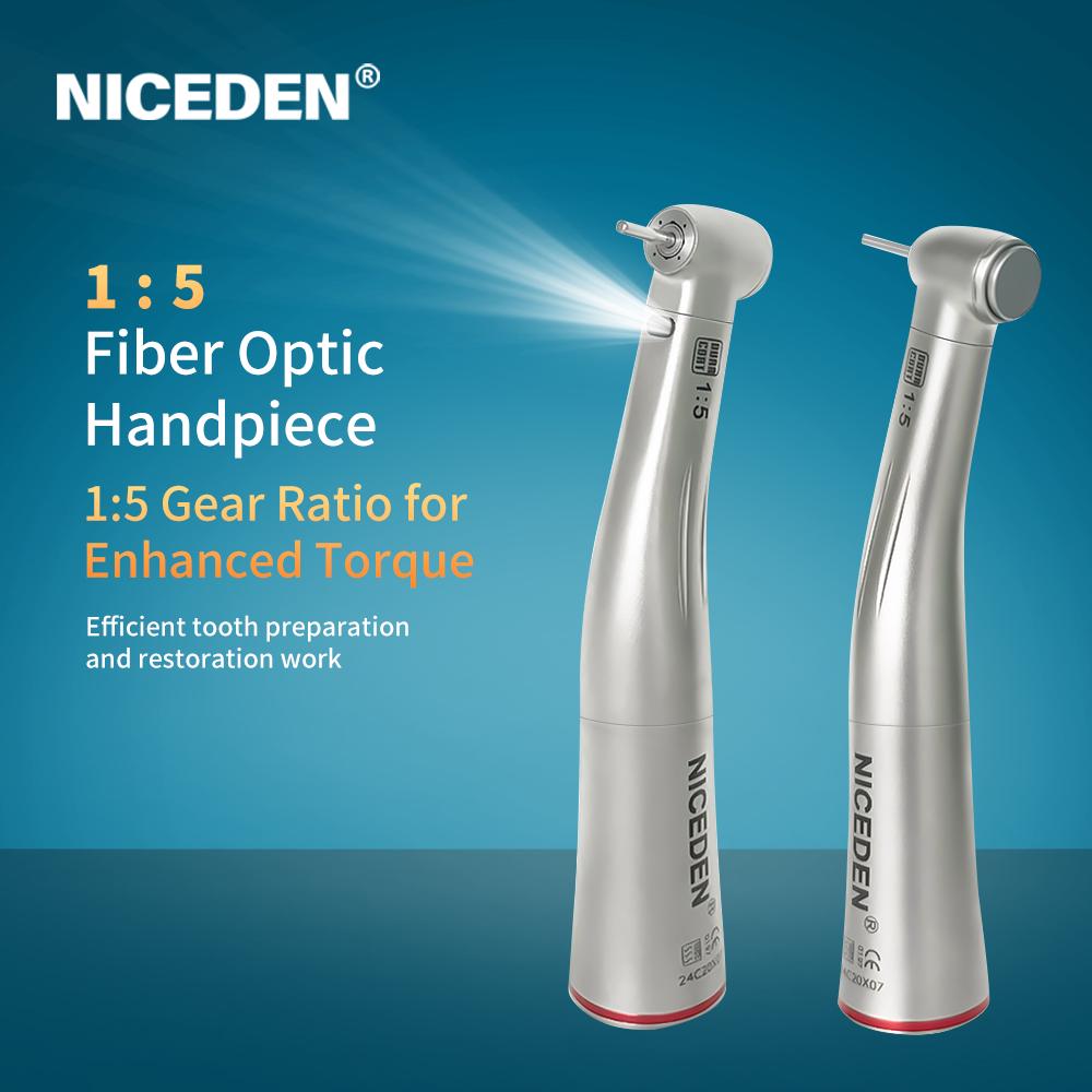NICEDEN Dental Contra Angle LED Fiber Optic Low Speed Handpiece E-type Push Button Type Chuck Handpiece1:5 without led
NICEDEN Dental Contra Angle LED Fiber Optic Low Speed Handpiece E-type Push Button Type Chuck Handpiece1:5 without led