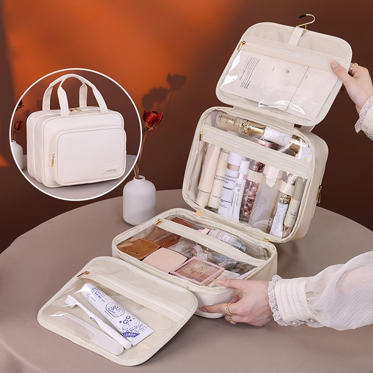 New PU Leather Hanging Cosmetic Bag For Women Portable Storage Makeup Organizer Large Capacity Travel Toiletry Storage Bags білий
New PU Leather Hanging Cosmetic Bag For Women Portable Storage Makeup Organizer Large Capacity Travel Toiletry Storage Bags білий