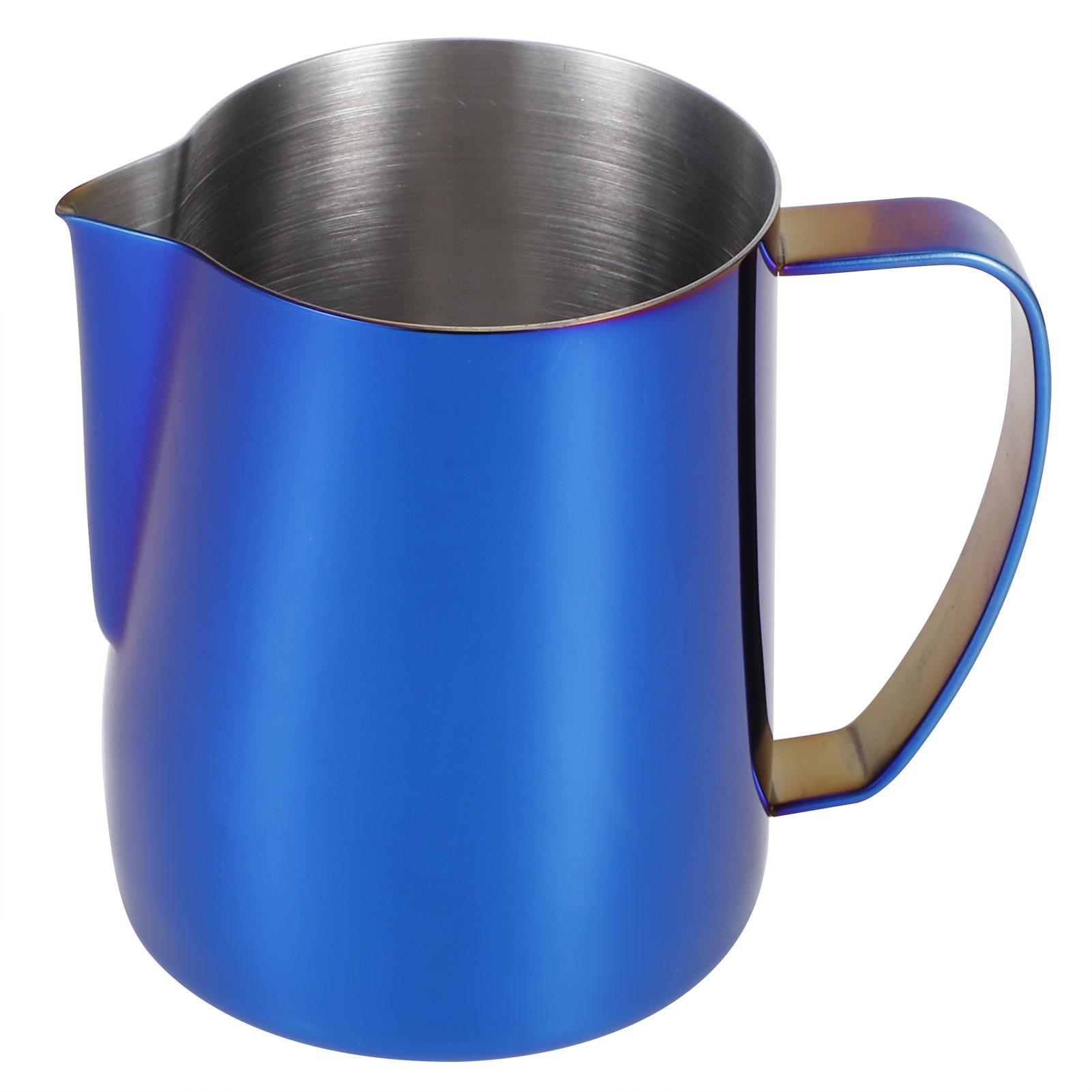 Кофейник из нержавеющей стали в японском стиле, цветной, для молока, для взбивания пены, питчер для латте-арта, цветной синий 600 мл