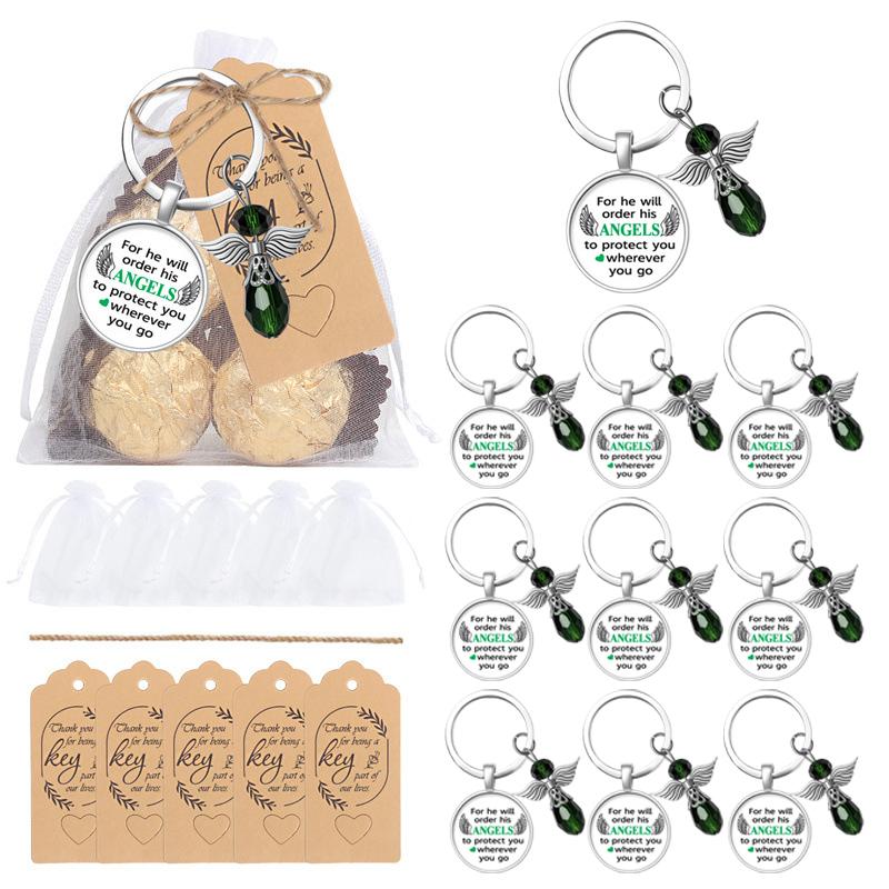 10 Set Of Crystal Angel Keychain Favors Set, Angel Wing Pendant Keychains Bulk With Thank You Tags Drawstring Organza Bag зелений
10 Set Of Crystal Angel Keychain Favors Set, Angel Wing Pendant Keychains Bulk With Thank You Tags Drawstring Organza Bag зелений