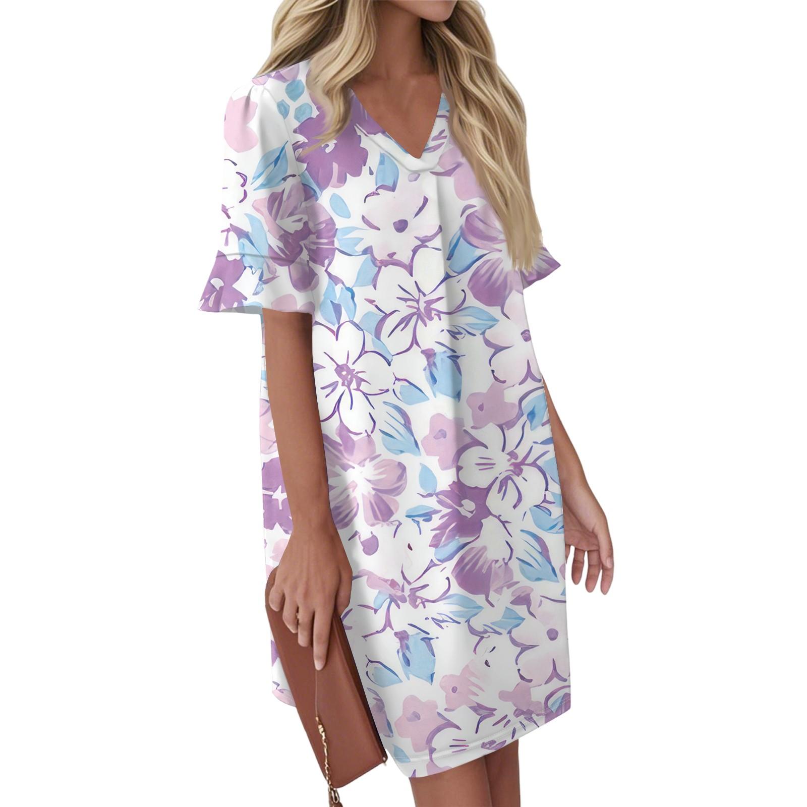Women s Summer Vintage Color Block Patchwork Print Dress Pleated Short Sleeve V Tie Pocket Casual Dress XL фіолетовий
Women s Summer Vintage Color Block Patchwork Print Dress Pleated Short Sleeve V Tie Pocket Casual Dress XL фіолетовий