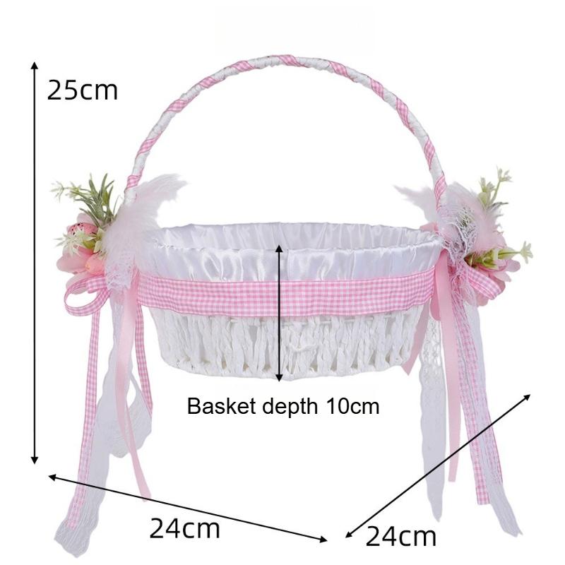 1pc Easter Egg Decorative Flower Basket Easter Festival Handheld Fruit Storage Basket Forest Series Handmade Weaving рожевий
1pc Easter Egg Decorative Flower Basket Easter Festival Handheld Fruit Storage Basket Forest Series Handmade Weaving рожевий