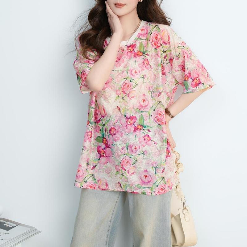 DIMANAF 2026 Plus Size Summer Beach Women T-Shirts Tops Floral Print Casual Lady Tunic Tees Shirt Oversize Loose Knitted One size
DIMANAF 2026 Plus Size Summer Beach Women T-Shirts Tops Floral Print Casual Lady Tunic Tees Shirt Oversize Loose Knitted One size