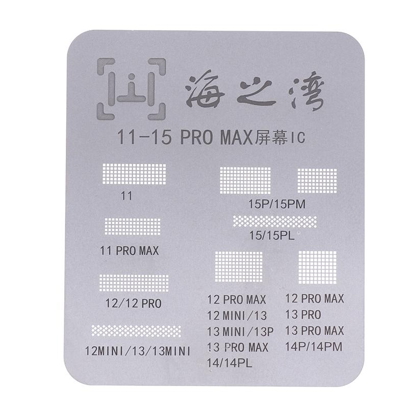 Universal LCD Screen Display IC Protection BGA Reballing Stencils for iPhone 11 12 13 14 15 Pro Max Flex Screen Chip Steel Net
Universal LCD Screen Display IC Protection BGA Reballing Stencils for iPhone 11 12 13 14 15 Pro Max Flex Screen Chip Steel Net