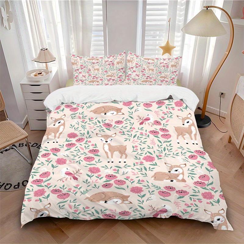 3pcs Deer Floral Bedding Cover Set, Fashion Classic Popular Print Bedding Set, Soft Comfortable, All - Season Use, For Bedroom, Guest Room152 135x200cm
3pcs Deer Floral Bedding Cover Set, Fashion Classic Popular Print Bedding Set, Soft Comfortable, All - Season Use, For Bedroom, Guest Room152 135x200cm