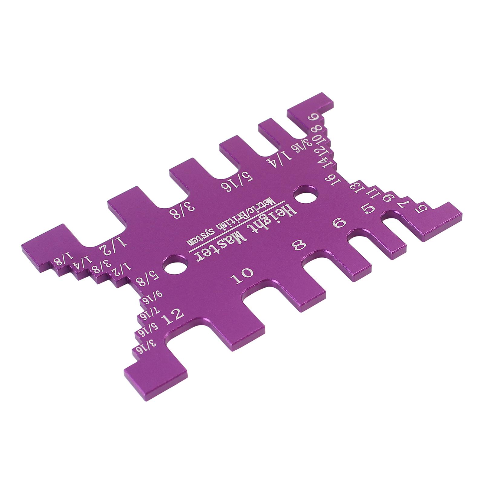 Metric/Inch Dovetail Jig - Woodworking Tenon Gaps Gauge Measuring Card Aluminum Alloy Depth Gauge for Tenon Cutter, Router Bit фиолетовый
Metric/Inch Dovetail Jig - Woodworking Tenon Gaps Gauge Measuring Card Aluminum Alloy Depth Gauge for Tenon Cutter, Router Bit фиолетовый