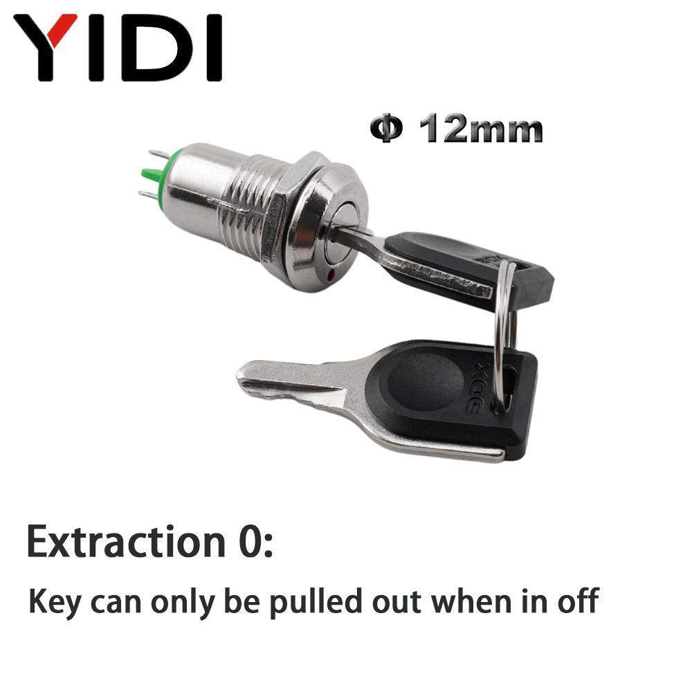 12mm Zinc Alloy Metal Rotary Knob Key Switch with Keys Power On Off Latching Lock Unlock Security Electrical Switch Solder Pin
12mm Zinc Alloy Metal Rotary Knob Key Switch with Keys Power On Off Latching Lock Unlock Security Electrical Switch Solder Pin