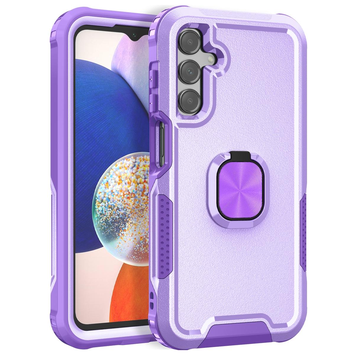 For Samsung Galaxy A15 4G/5G Case PC+Silicone Anti-drop Cover with Rotatable Ring Kickstand Light Purple
For Samsung Galaxy A15 4G/5G Case PC+Silicone Anti-drop Cover with Rotatable Ring Kickstand Light Purple