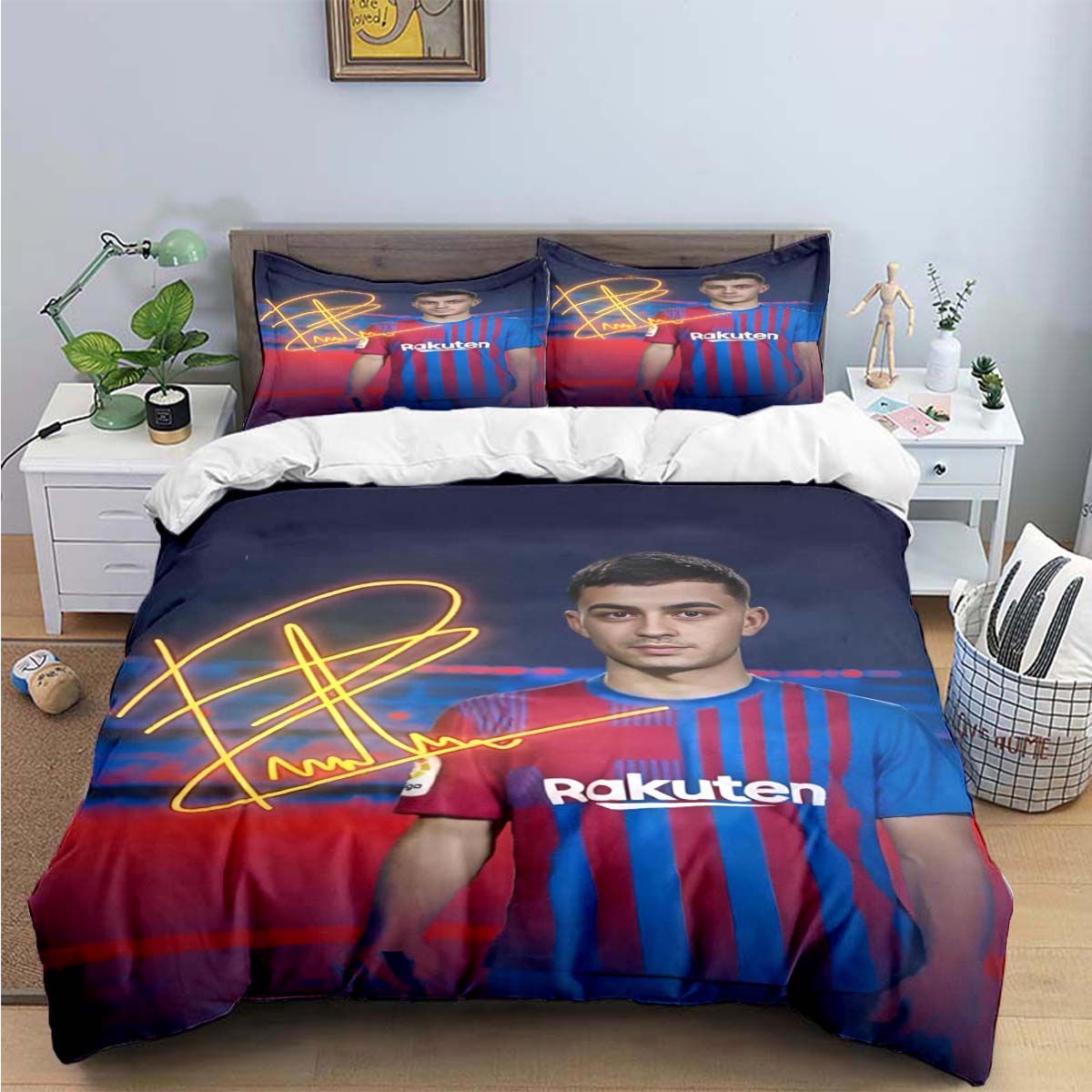 Spain Fashion Football Star P-Pedri Print Bedding Sets Bed Supplie Set Comforter Set Teens Girls Twin Single Kid Gift US King(264*228cm)3pcs
Spain Fashion Football Star P-Pedri Print Bedding Sets Bed Supplie Set Comforter Set Teens Girls Twin Single Kid Gift US King(264*228cm)3pcs