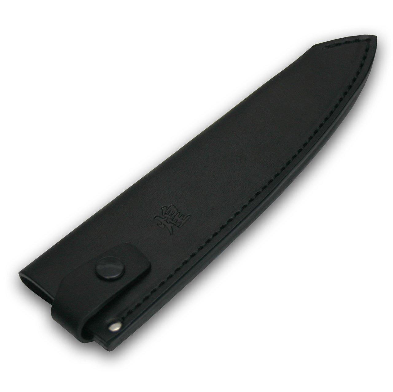 Sakai Ichimonji Mitsuhide knife case handmade leather sheath for Gyuto 180mm чорний
Sakai Ichimonji Mitsuhide knife case handmade leather sheath for Gyuto 180mm чорний