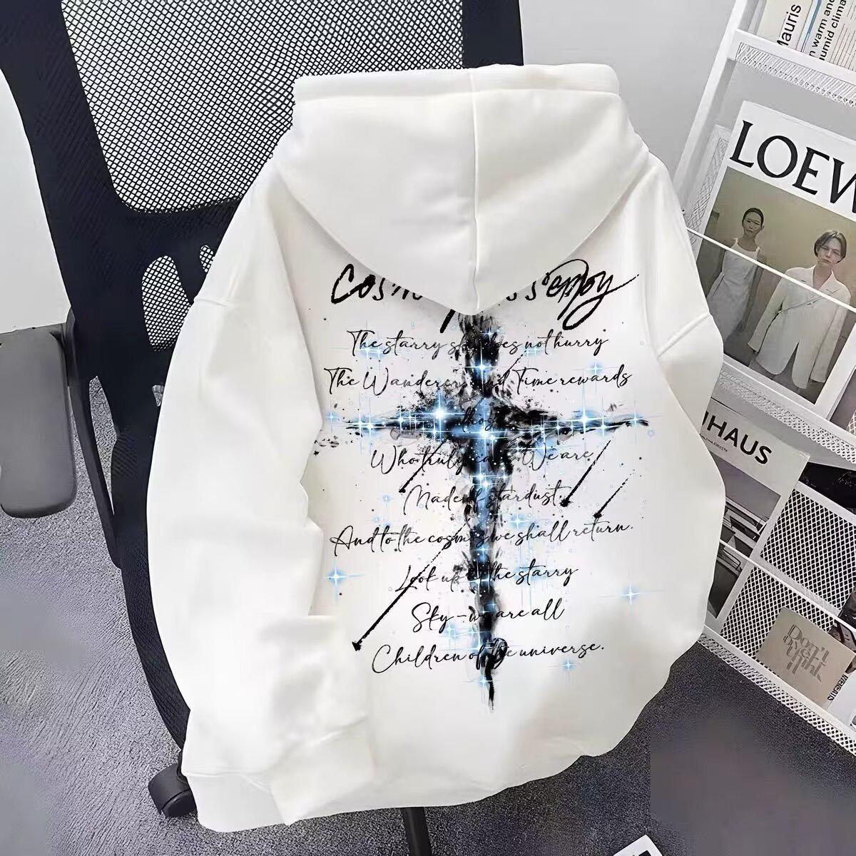 Men s Autumn/Winter Starry Sky Cross Print Hoodie - Trendy Loose-Fit with Plus Velvet XL
Men s Autumn/Winter Starry Sky Cross Print Hoodie - Trendy Loose-Fit with Plus Velvet XL