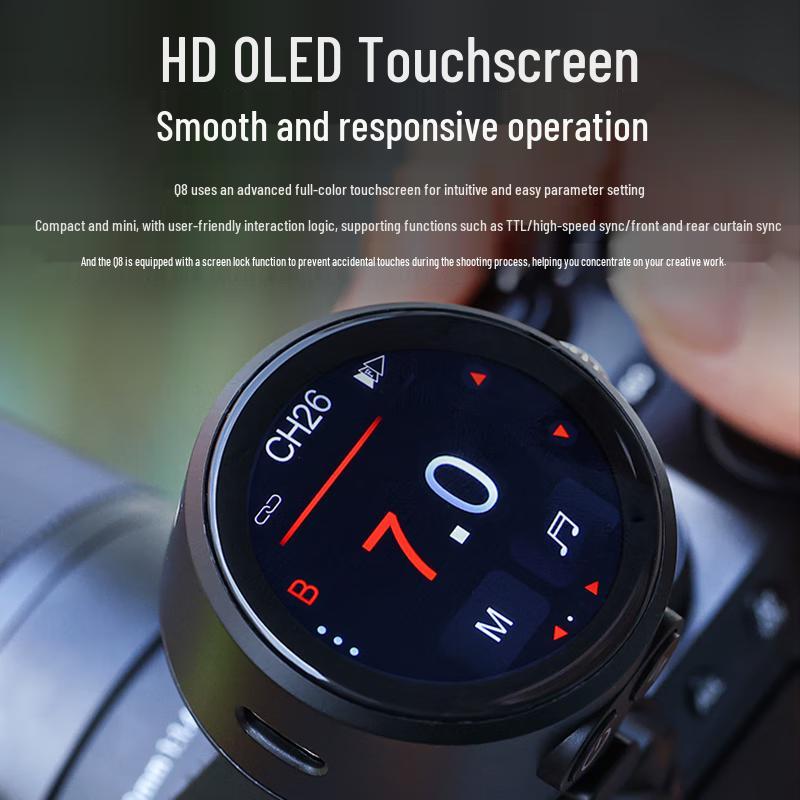Jinbei TR-Q8 TTL High-Speed Touchscreen Wireless Flash Trigger
Jinbei TR-Q8 TTL High-Speed Touchscreen Wireless Flash Trigger