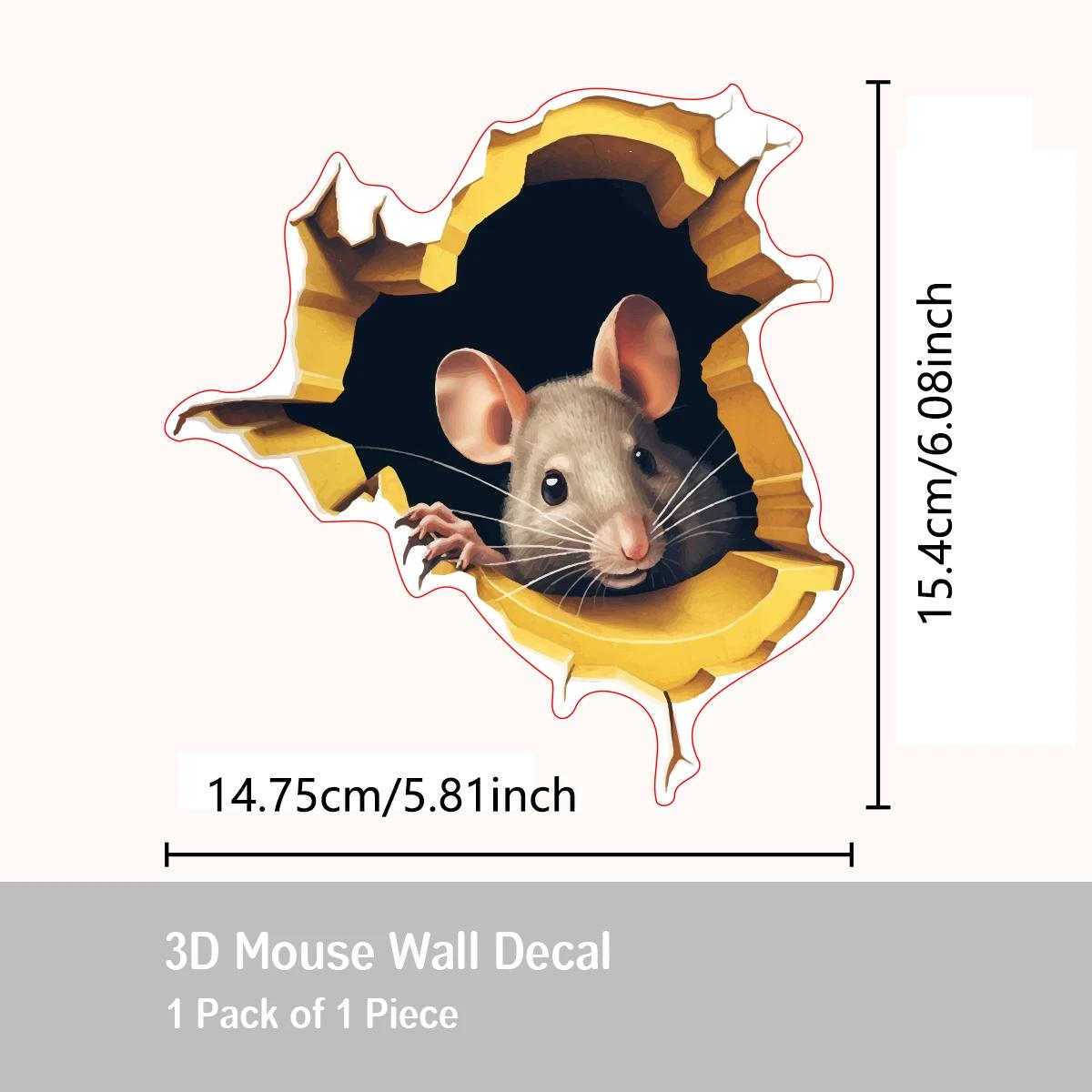 1PC 3D Effect Personalized Mouse Hole Sticker Reading White Mouse Flower Branch Mouse Cute Animal Random Sticker Home Decoration
1PC 3D Effect Personalized Mouse Hole Sticker Reading White Mouse Flower Branch Mouse Cute Animal Random Sticker Home Decoration