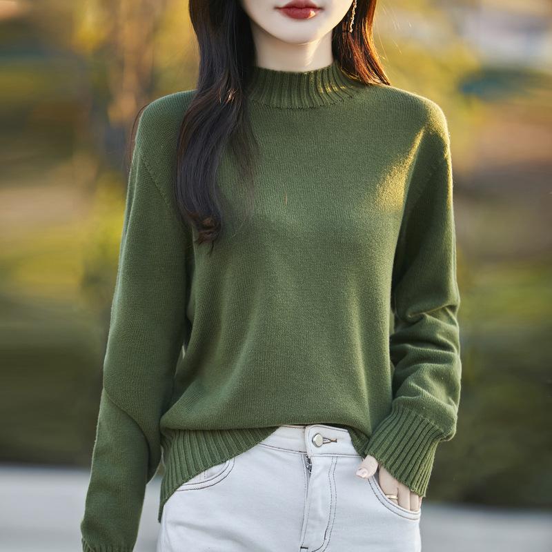 Autumn and Winter Pure Cotton Women s Half-high Neck Long-sleeved Knitted Sweater Loose and Versatile Warm Bottoming Shirt Top S
Autumn and Winter Pure Cotton Women s Half-high Neck Long-sleeved Knitted Sweater Loose and Versatile Warm Bottoming Shirt Top S
