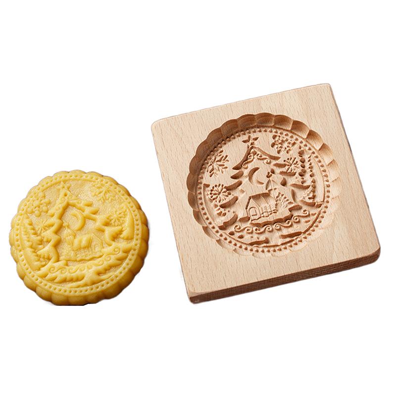 Деревянное печенье, форма для печенья с розами, цветами, животными, высеченными рельефными узорами, инструменты для выпечки, самодельный резак, День святого Валентина, Пасха