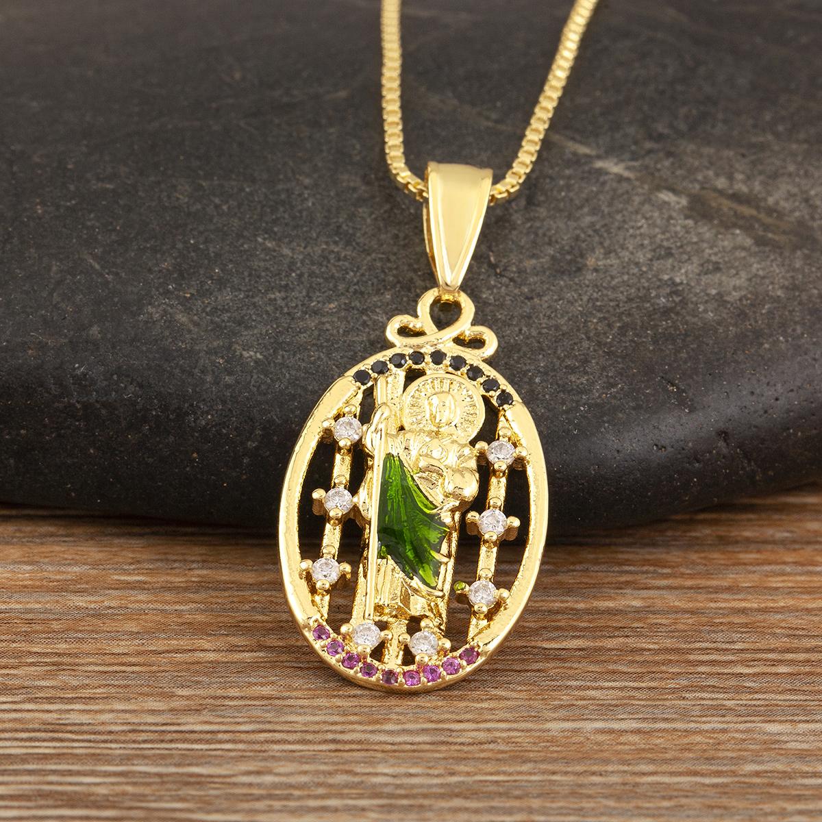 Nidin High Quality Judas/Virgin Mary Charm Pendant Necklace For Women Men Oval Shape Shiny Zircon Religious Style Jewelry Gifts
Nidin High Quality Judas/Virgin Mary Charm Pendant Necklace For Women Men Oval Shape Shiny Zircon Religious Style Jewelry Gifts