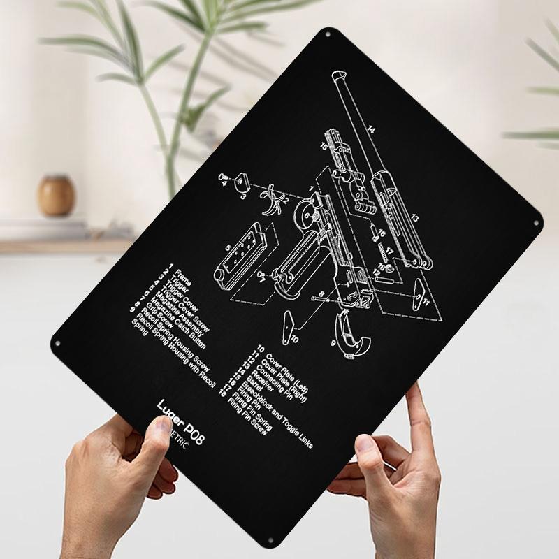 Luger P08 Isometric Printed Poster Customized Wall Art Retro Vintage Metal Tin Signs for Bedroom Decoration Room Decor Men Home 7.9x11.8In(20x30cm)
Luger P08 Isometric Printed Poster Customized Wall Art Retro Vintage Metal Tin Signs for Bedroom Decoration Room Decor Men Home 7.9x11.8In(20x30cm)