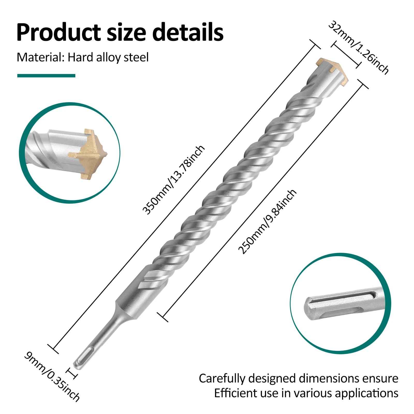 SDS Plus Drill Bit High Hardness YG8 Carbide and 40CR Steel Rotary Hammer Drill Bit Fast Drilling for Concrete Brick Marble 2025 silver
SDS Plus Drill Bit High Hardness YG8 Carbide and 40CR Steel Rotary Hammer Drill Bit Fast Drilling for Concrete Brick Marble 2025 silver