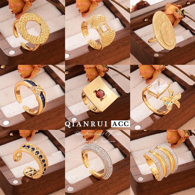 Chic Metal Geometric Open Ring Set with Zircon: Versatile Fashion Statement Jewelry Adjustable
Chic Metal Geometric Open Ring Set with Zircon: Versatile Fashion Statement Jewelry Adjustable
