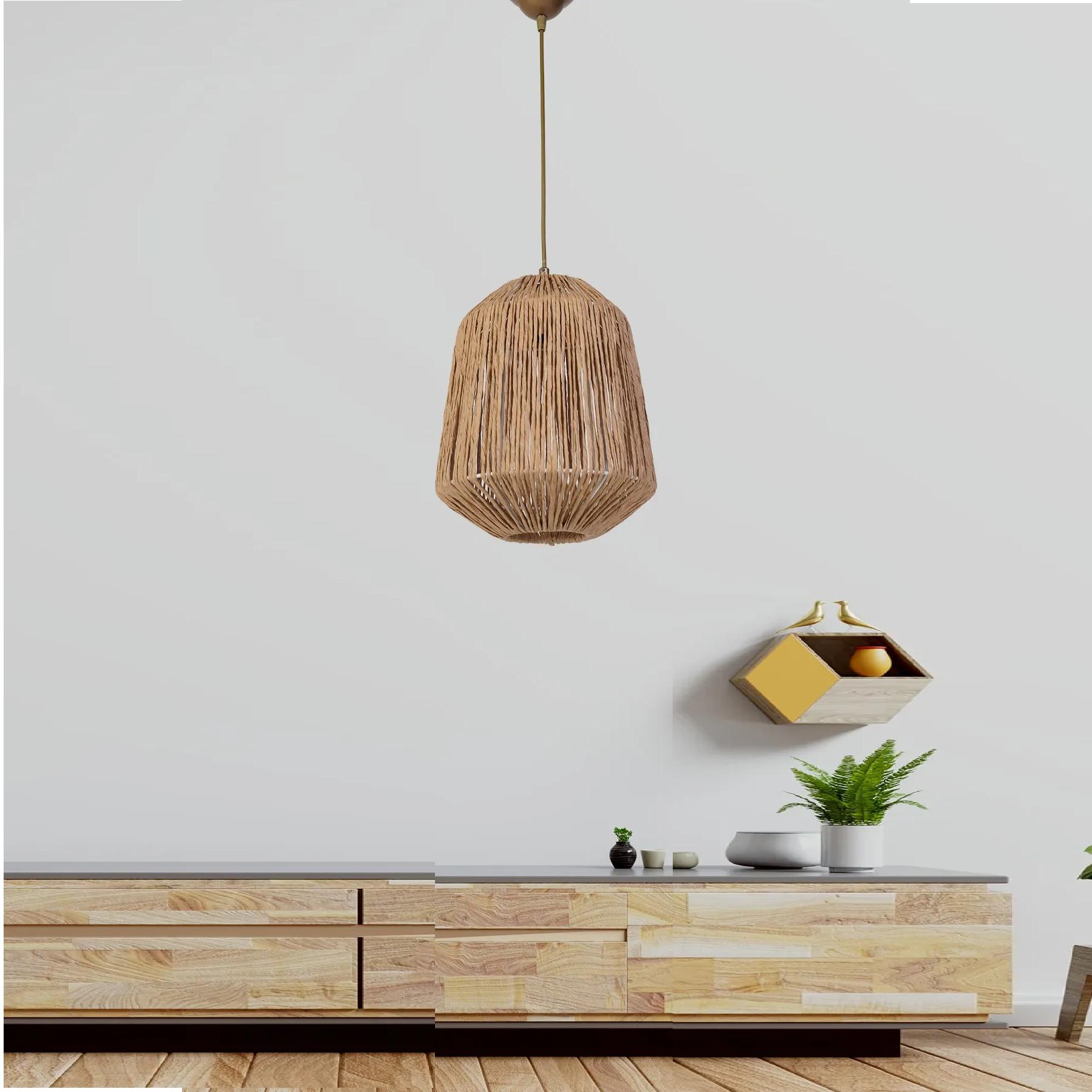 Подвесная люстра из соломы Cacher ручной работы 
Подвесная люстра из соломы Cacher ручной работы