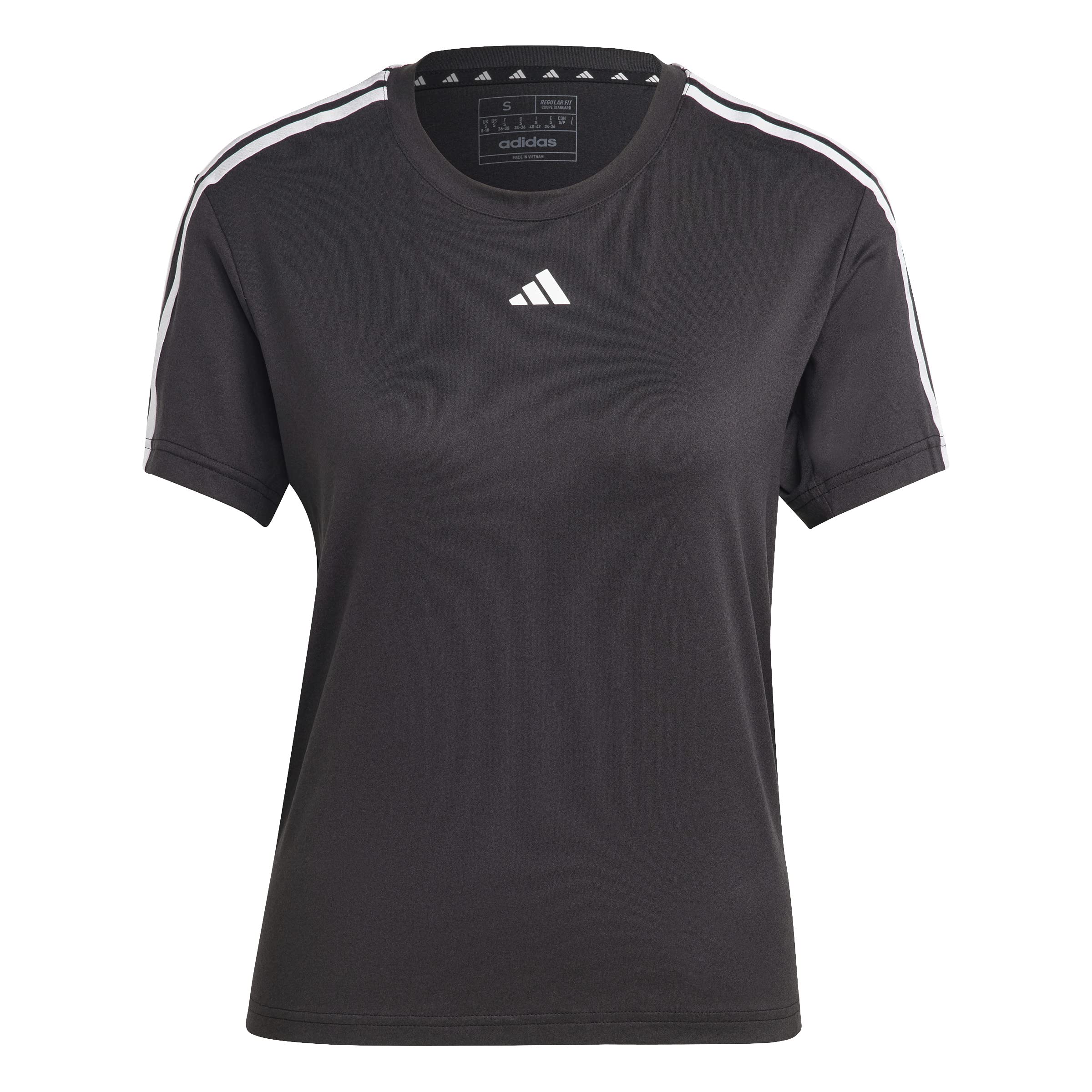 Женская футболка с коротким рукавом Adidas Aero Lady Train Essentials BUT04 с тремя полосками, черно-белая (IC5039)
Женская футболка с коротким рукавом Adidas Aero Lady Train Essentials BUT04 с тремя полосками, черно-белая (IC5039)