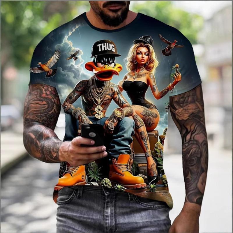 Men s Fashionable Short Sleeved T-shirt Men s Casual Trend 3D Printed Shirt S
Men s Fashionable Short Sleeved T-shirt Men s Casual Trend 3D Printed Shirt S