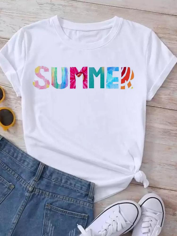 Maycaur New Women s White Tshirt Fashion Summer Letter Printing Short Sleeve T Shirt Harajuku Streetwear Tops Woman T-shirt Tees S
Maycaur New Women s White Tshirt Fashion Summer Letter Printing Short Sleeve T Shirt Harajuku Streetwear Tops Woman T-shirt Tees S