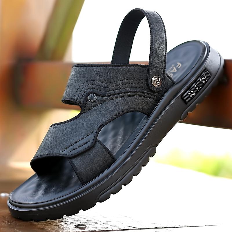Men s Sandals Lightweight Non Slip Genuine Leather High Quality Casual Fashion Shoes Classic Black Beach Slippers for Men 38
Men s Sandals Lightweight Non Slip Genuine Leather High Quality Casual Fashion Shoes Classic Black Beach Slippers for Men 38