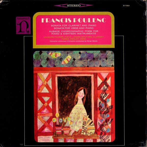LP Record JACQUES FEVRIER ANDRE BOUTARD PIE Poulenc Sonata For Clarinet And Pi H71033 NONESUCH US Classical Used
LP Record JACQUES FEVRIER ANDRE BOUTARD PIE Poulenc Sonata For Clarinet And Pi H71033 NONESUCH US Classical Used