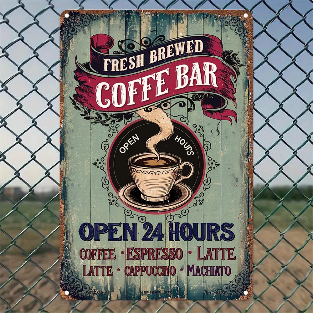 VintCoffeeBarAlumSign 1pc Vintage Aluminum Coffee Bar Sign - 2D Waterproof Wall Art, Open 24H for Home/Bar/Cafe 20x30cm(7.8x11.8inch)
VintCoffeeBarAlumSign 1pc Vintage Aluminum Coffee Bar Sign - 2D Waterproof Wall Art, Open 24H for Home/Bar/Cafe 20x30cm(7.8x11.8inch)
