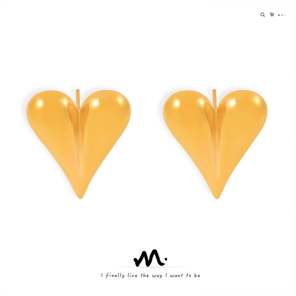 18k Gold Plated Geometric Heart Stud Earrings in Titanium Steel – Elegant Summer Fashion Jewelry
18k Gold Plated Geometric Heart Stud Earrings in Titanium Steel – Elegant Summer Fashion Jewelry