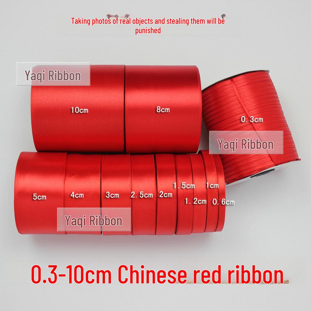 Yaqi Red Wedding Gift Ribbon - Festive Red Cloth Flower Packaging 0.6cm x 25 yards per roll
Yaqi Red Wedding Gift Ribbon - Festive Red Cloth Flower Packaging 0.6cm x 25 yards per roll
