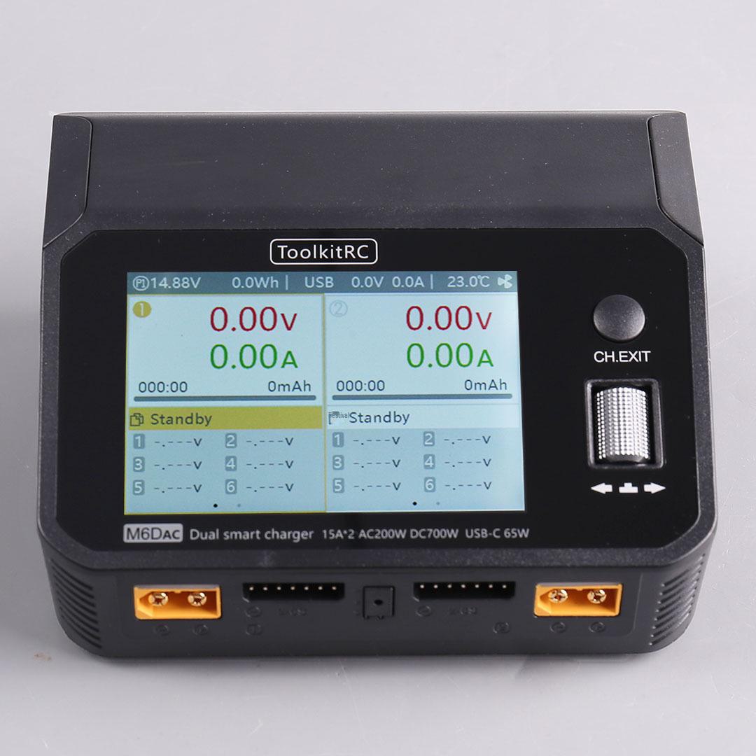 ToolkitRC M6DAC Двоканальний LiPo зарядний пристрій 700 Вт/15 А зі швидкою зарядкою PD65W
ToolkitRC M6DAC Двоканальний LiPo зарядний пристрій 700 Вт/15 А зі швидкою зарядкою PD65W