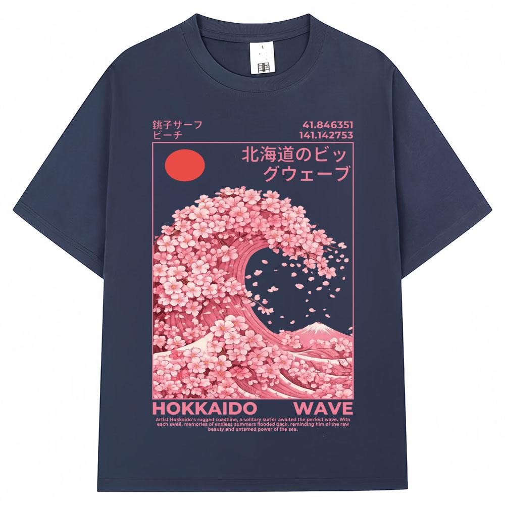 Japanese Style Hokkaido Wave Sakura Graphic Tshirts Men Women Fashion Aesthetic Tshirt Oversized Cotton Casual Tees Streetwear 4XL
Japanese Style Hokkaido Wave Sakura Graphic Tshirts Men Women Fashion Aesthetic Tshirt Oversized Cotton Casual Tees Streetwear 4XL
